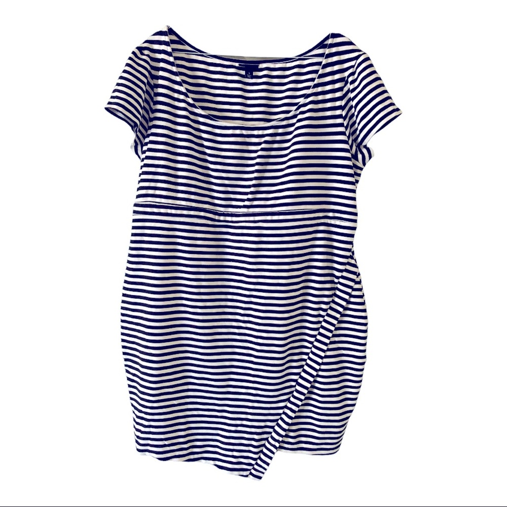 Torrid Mini Black and White Striped Dress with Front Angled Hem Size 1X (14/16)